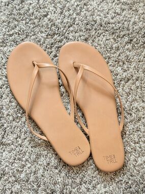 Time and Tru Tan Minimalist Thong Sandals